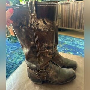 Frye Boots, Brown & Distressed
